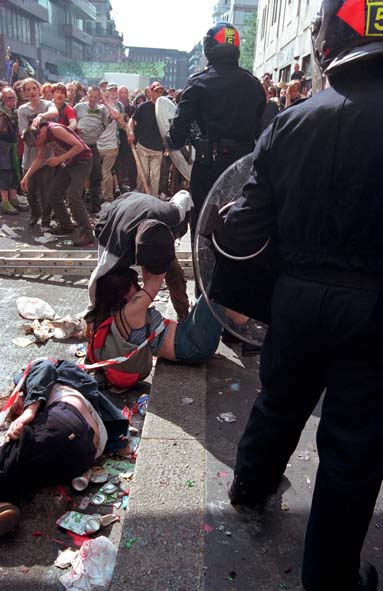 Aftermath of police charge