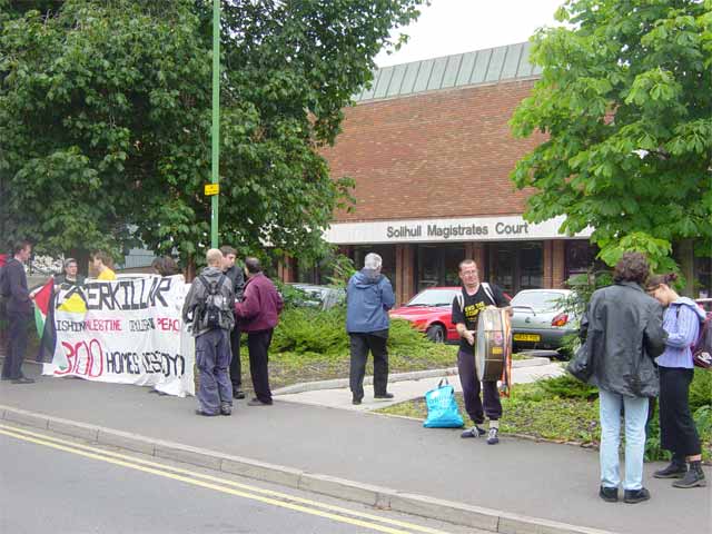 Exercising our right to protest outside Solihull Magistrates