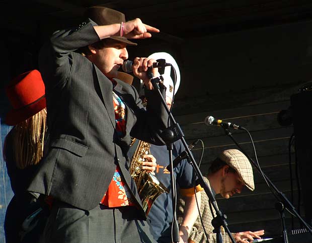 One of the bands on the main stage.