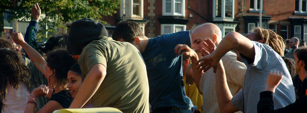 Lots of people having a good time.