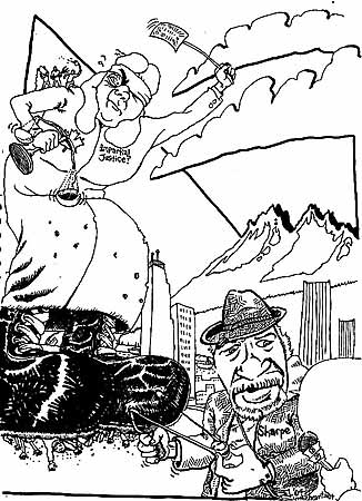 art illustrating the ideological fight going down in Canada