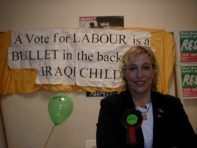 Journalist Yvonne Ridley, the Respect candidate.