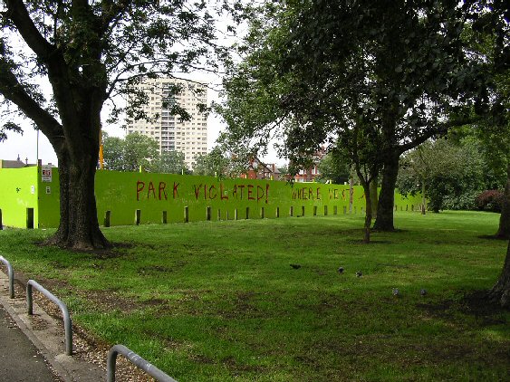 fence around the academy building site