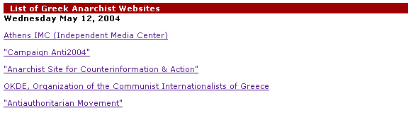 Anarchist websites under close surveillance