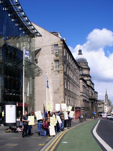 protest on the 23.7.2004, Scottish Power Shareholder Meeting, Edinburgh