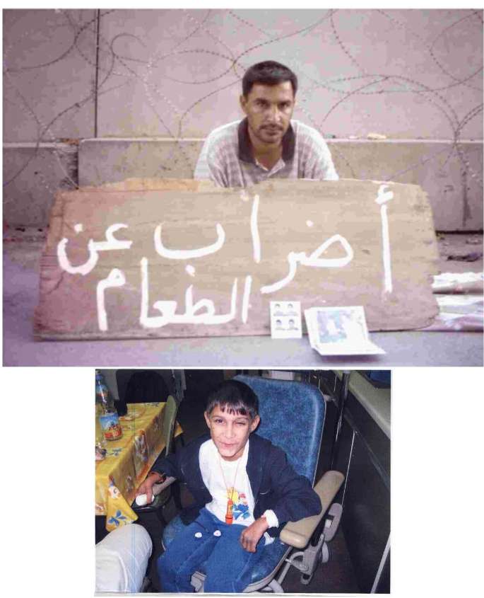 father on hunger strike & son, Mustafa.