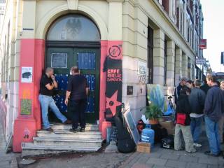 boarding up the front door