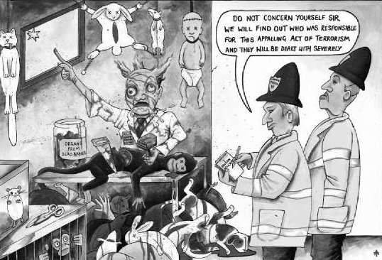 An example of the terrorism that scientists have to face