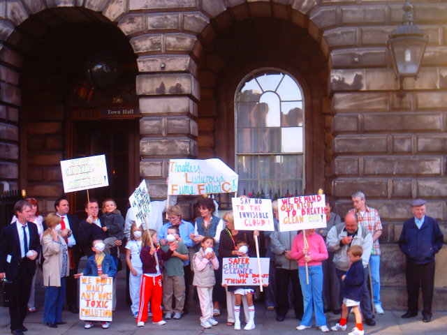 Outside the town hall