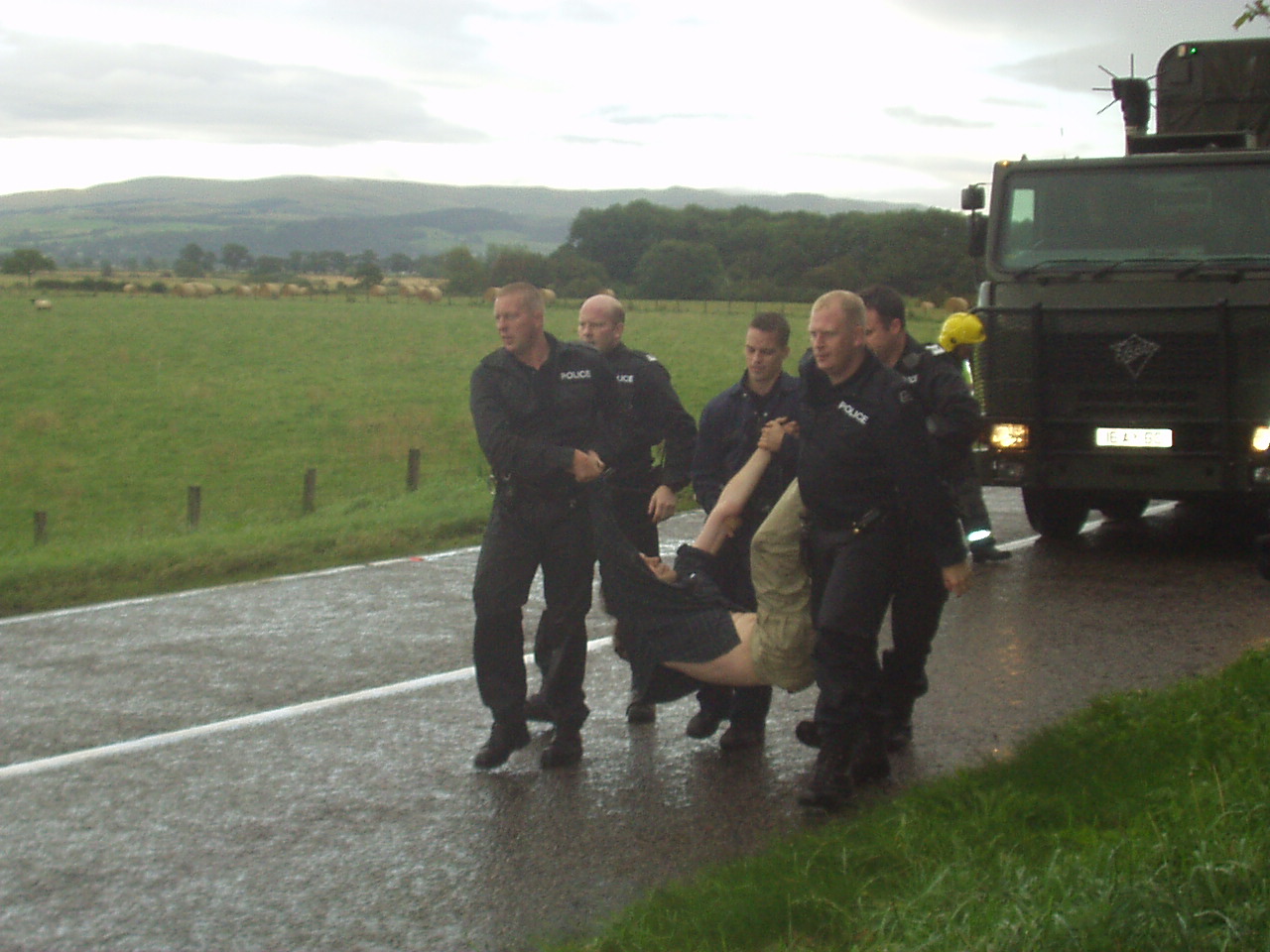 Phill arrested - Picture Trident Ploughshares