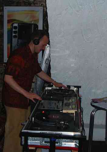 DJ Ross mixing the tunes