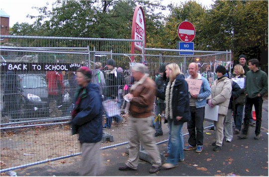 Walking round the site