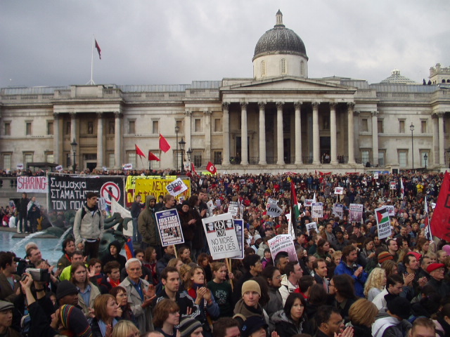 Crowd in Trafalgar Square