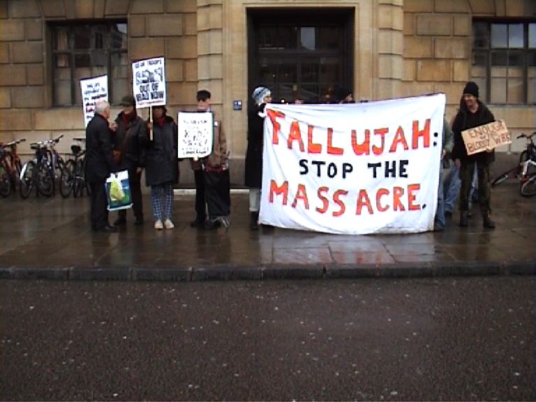 Protestors back on the ground.