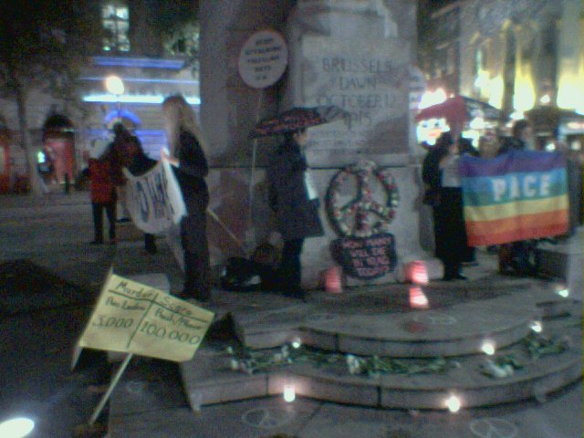 Cavell statue Fallujah vigil