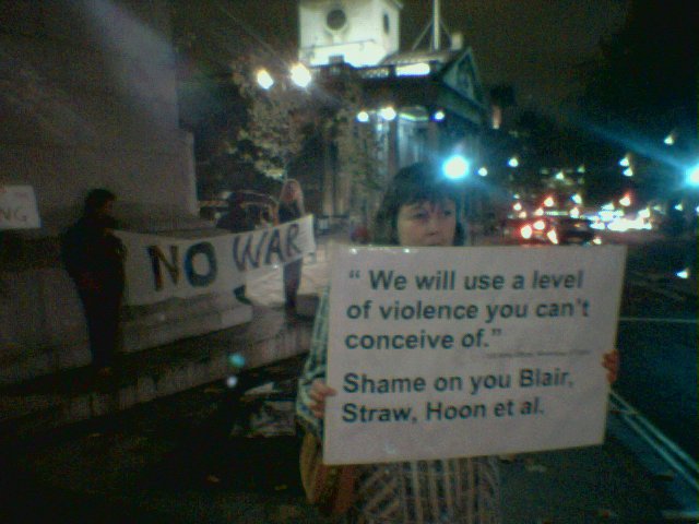 Cavell statue Fallujah vigil