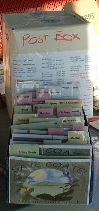 Postcards to send to local councillors