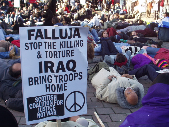 Five minute Die-in at St Enoch Square at 12.30pm.