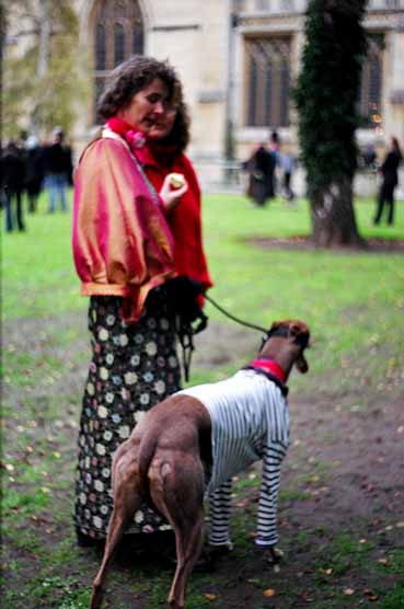 Not everyone dressed in black!