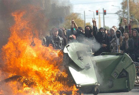 2004 - on the national public holiday nazis couldn't walk in a left district