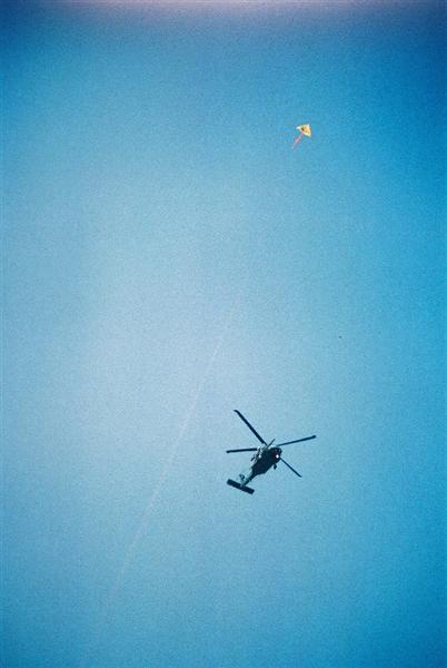 Blackhawk Helicopter defends RAF Fairford from the Kite Menace