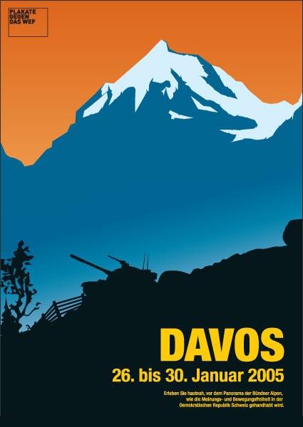 poster inspiring to anti WEF protests in 2005