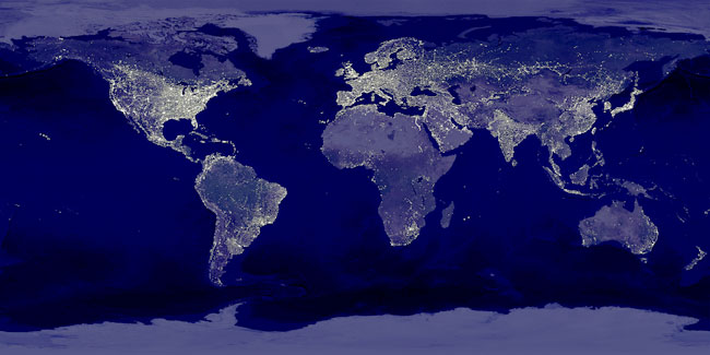 Earth at night