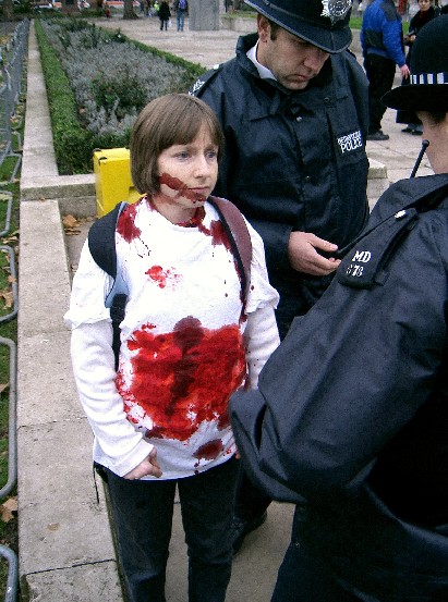 Apparently it's 'antisocial' to draw attention to the slaughter in Iraq...