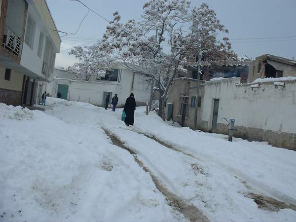 My street in snow