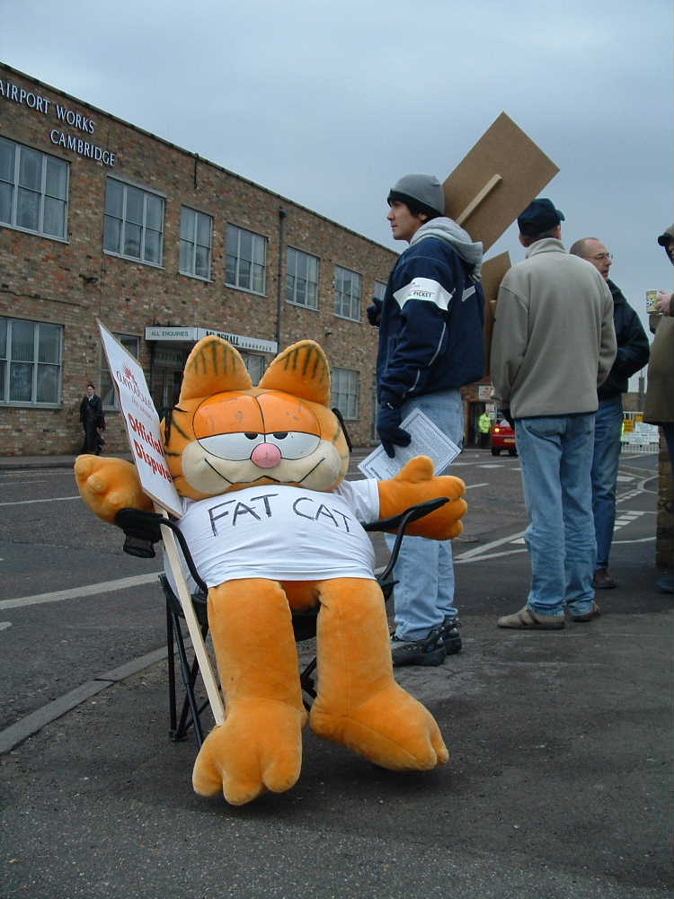 even fat cats are on the picket line!