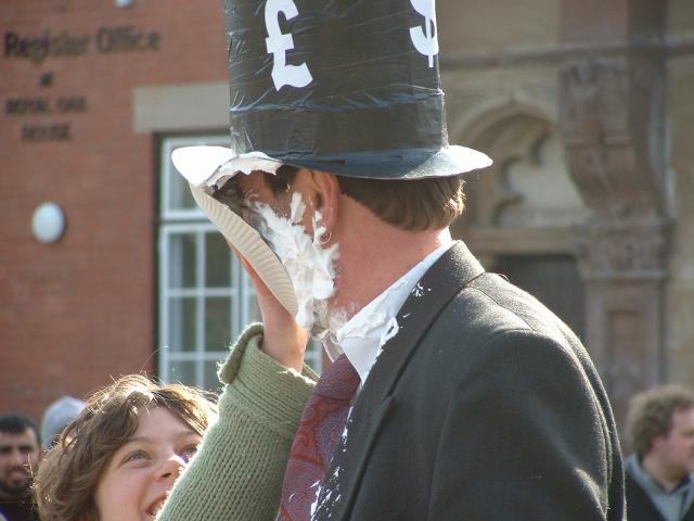 Greed getting pied again