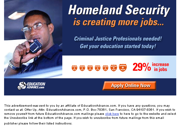 Homeland Security. Private security and mercenary companies are big business.