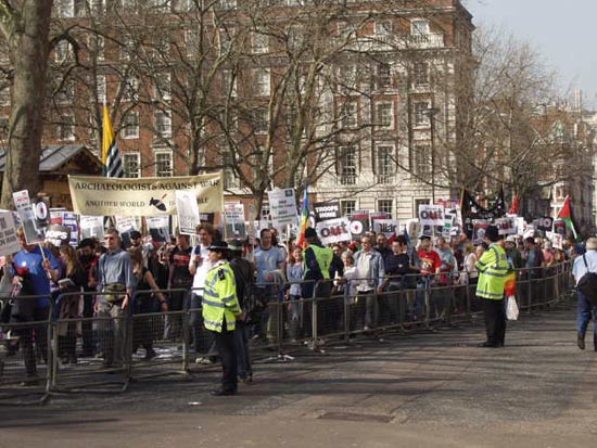 Marching around Grosvenor Square