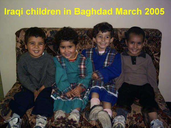 Iraqi children in Baghdad March 2005.