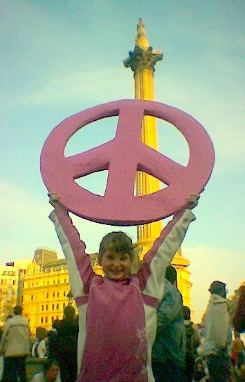 Peaceful pink protestor or golden global gangster?