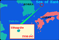 Dokdo in the East Sea of Korea