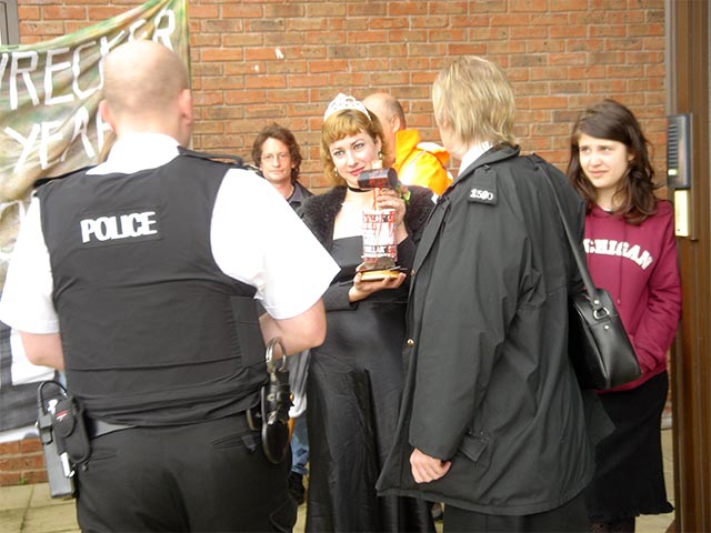 I think you'll find it's a public right of way, officer.