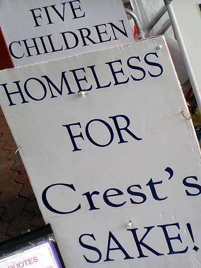 Five Children Homeless for Crest Nicholon and Shareholders
