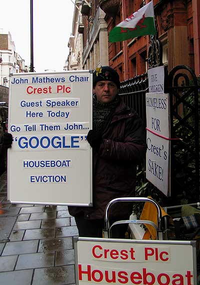 Crest Plc Houseoat Evicition Protest Claridge's London