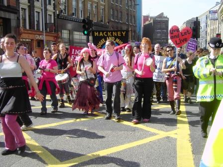 Samba Band leading the march