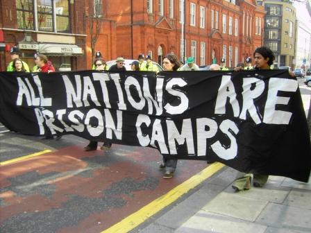 anti-nationalist banner in the demo