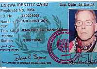 Iain Hook's ID card- showing Iain Hook; as fair with light sandy hair