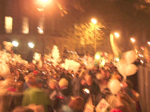 massed opposite downing street