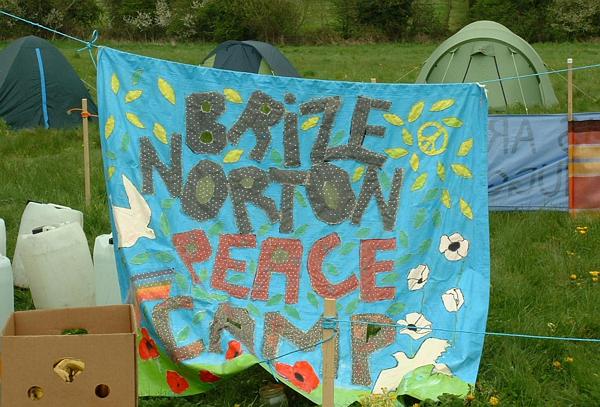 Brize Norton Peace Camp banner