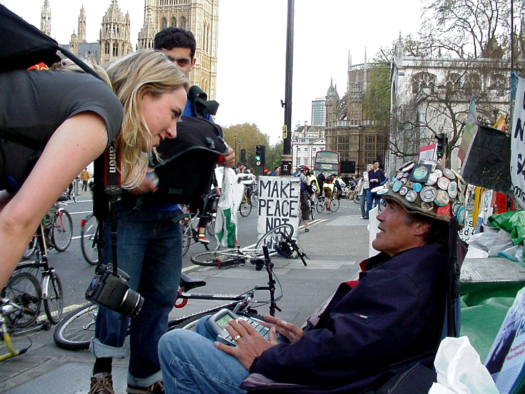 Protest camp stalwart & independent peace-and-justice MP candidate Brian Haw