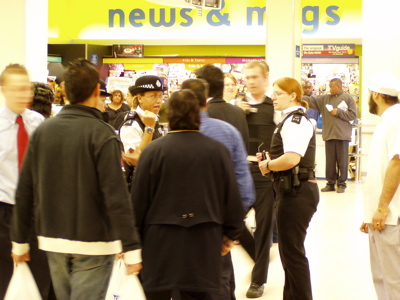 two community support and two police arrive