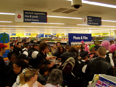 police reinforcements get pushy