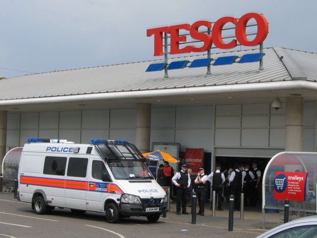 Cop vans - brought to you by Tesco