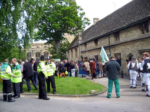 Assembling in front of Warwick Hall