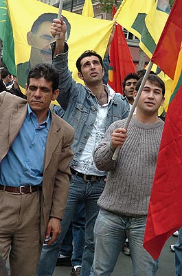Kurdish demonstrators.